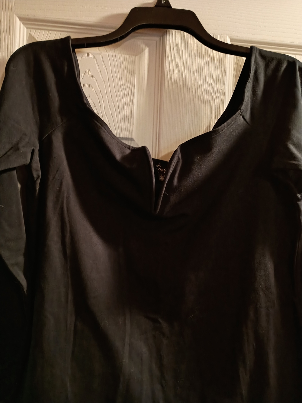 NWOT Thalia Sodi Black Women's Long Sleeve Off Shoulder Top